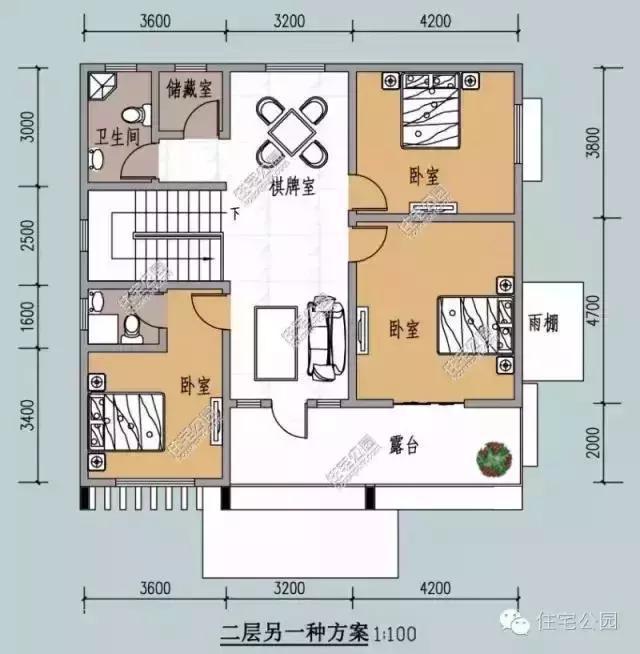 7.5米x10米农村自建房-农村徽派小别墅设计图/7.5米米