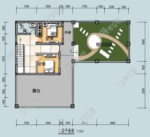 整套自建房是l型的设计,屋顶花园可以养花,留出8._装装修 整套自建房是l型的设计,屋顶花园可以养花,留出8.