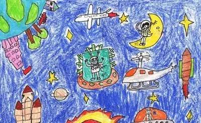 外星人,ufo,外星恐龙,火箭,宇宙飞船, 还有银河,流星.