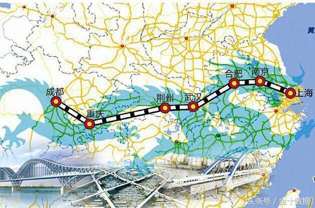 沪蓉沿江高速铁路,又称"沿江高铁",主要由成渝客专,渝利铁路,宜万图片