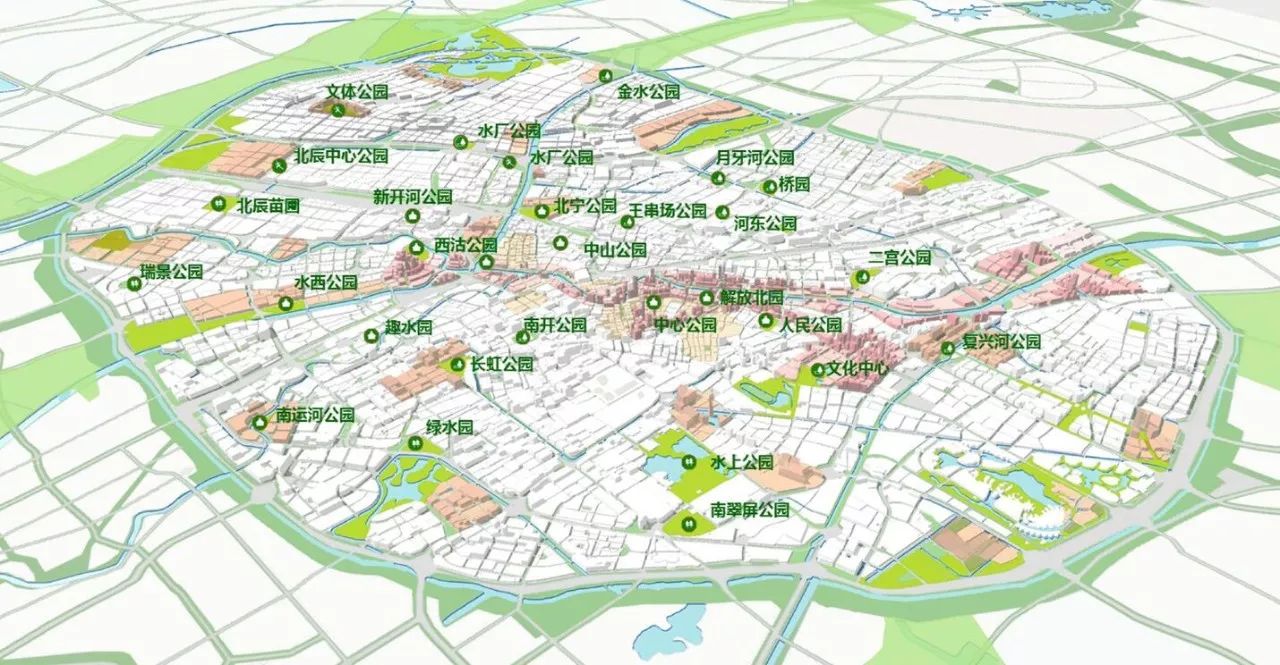 天津将在南运河南岸新建南运河公园,在金侨公园壹号南侧复建水西庄图片