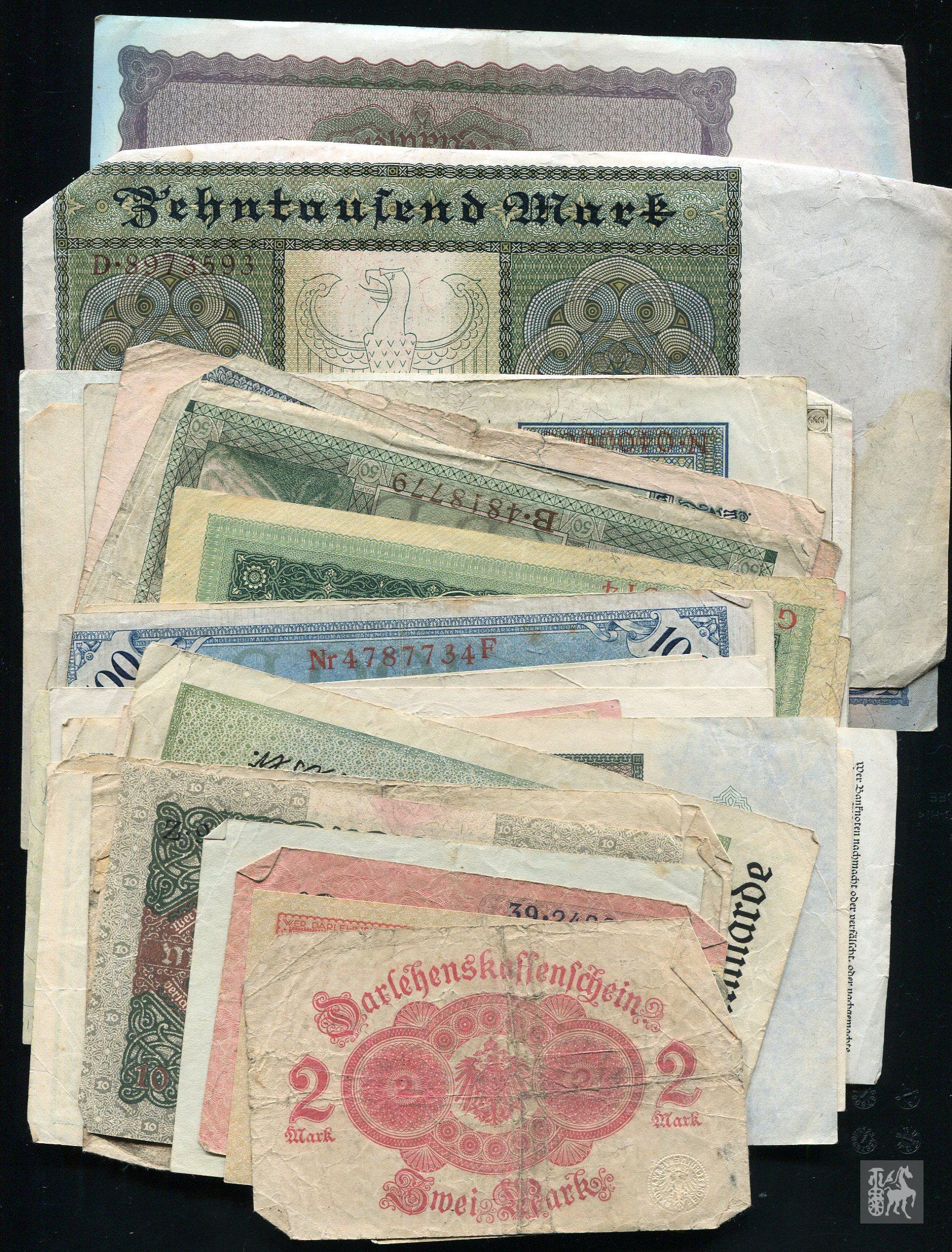 德国纸币魏玛共和国5万马克1922年11月19日人像版（有修）_外国钱币_图片价格_收藏行情_7788集邮网