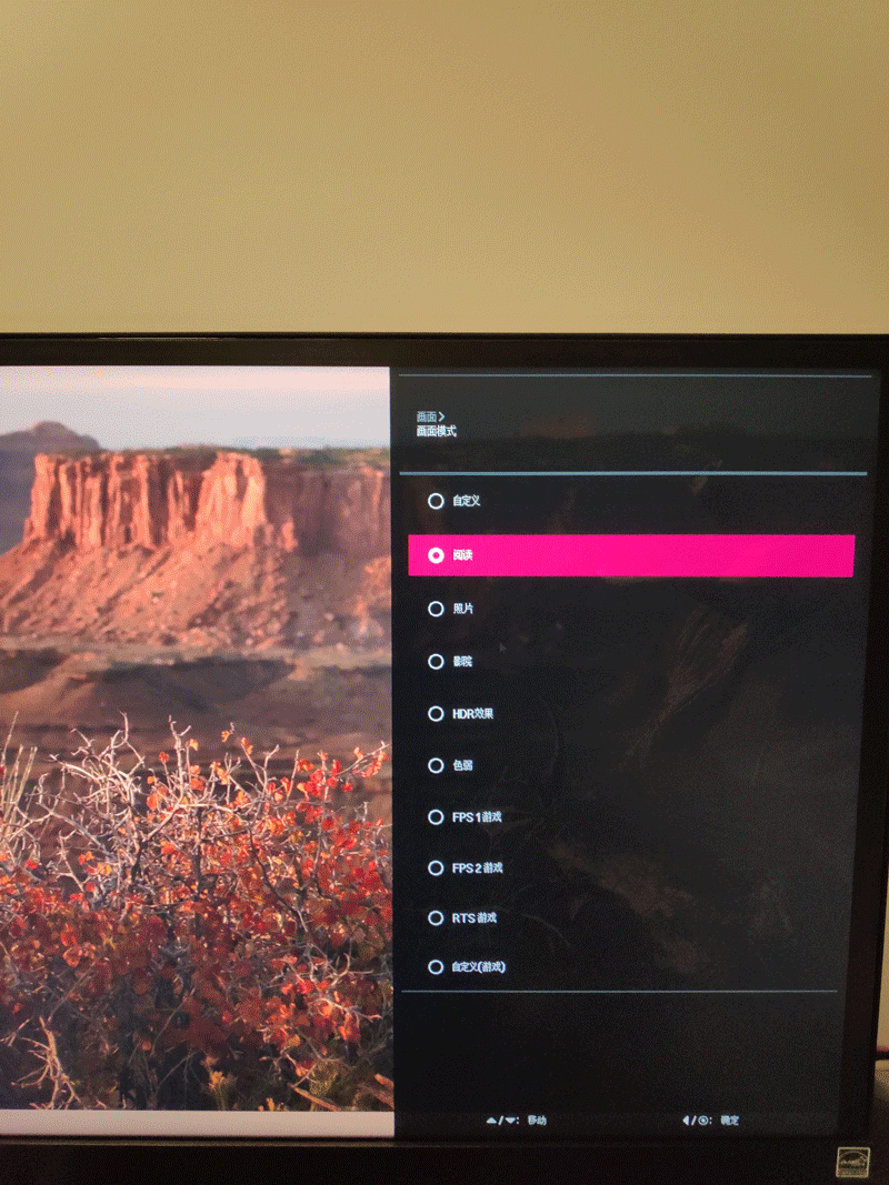 宽度优势 可以看到,除了两个自定义的色彩模式,lg 29wk600还预置了8中