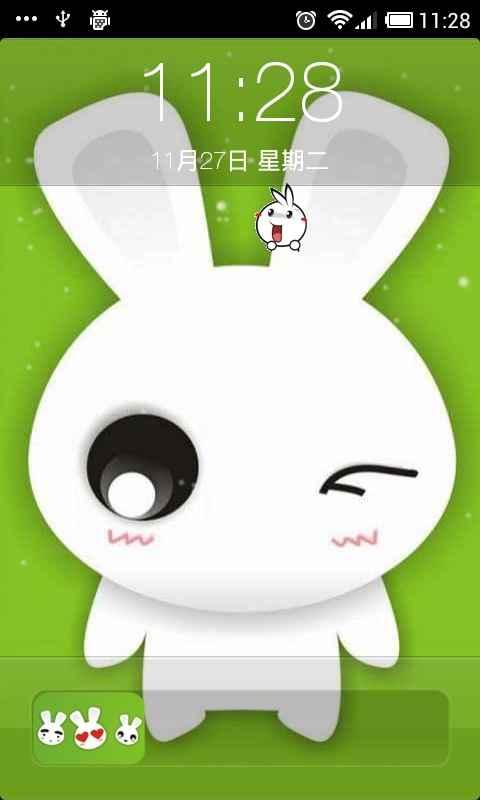 大眼兔萌宠锁屏