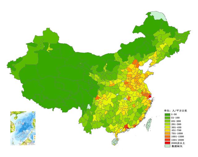 中国人口热力图图片