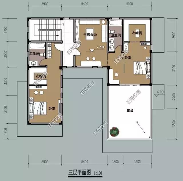 23x14米农村别墅凹形布局精美别致全图预算