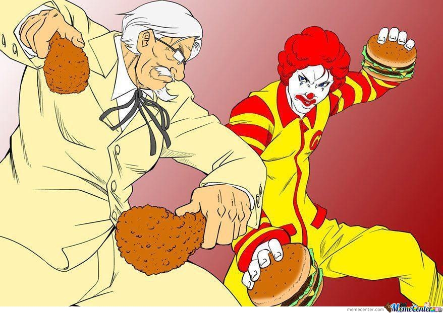 麦当劳vs肯德基图片