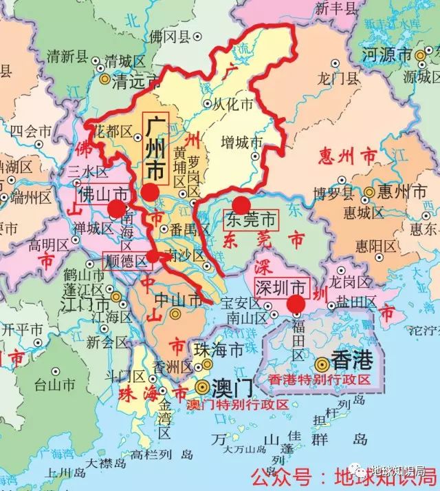 广州与佛山交界地图图片