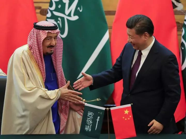 今年3月,沙特国王访问中国.