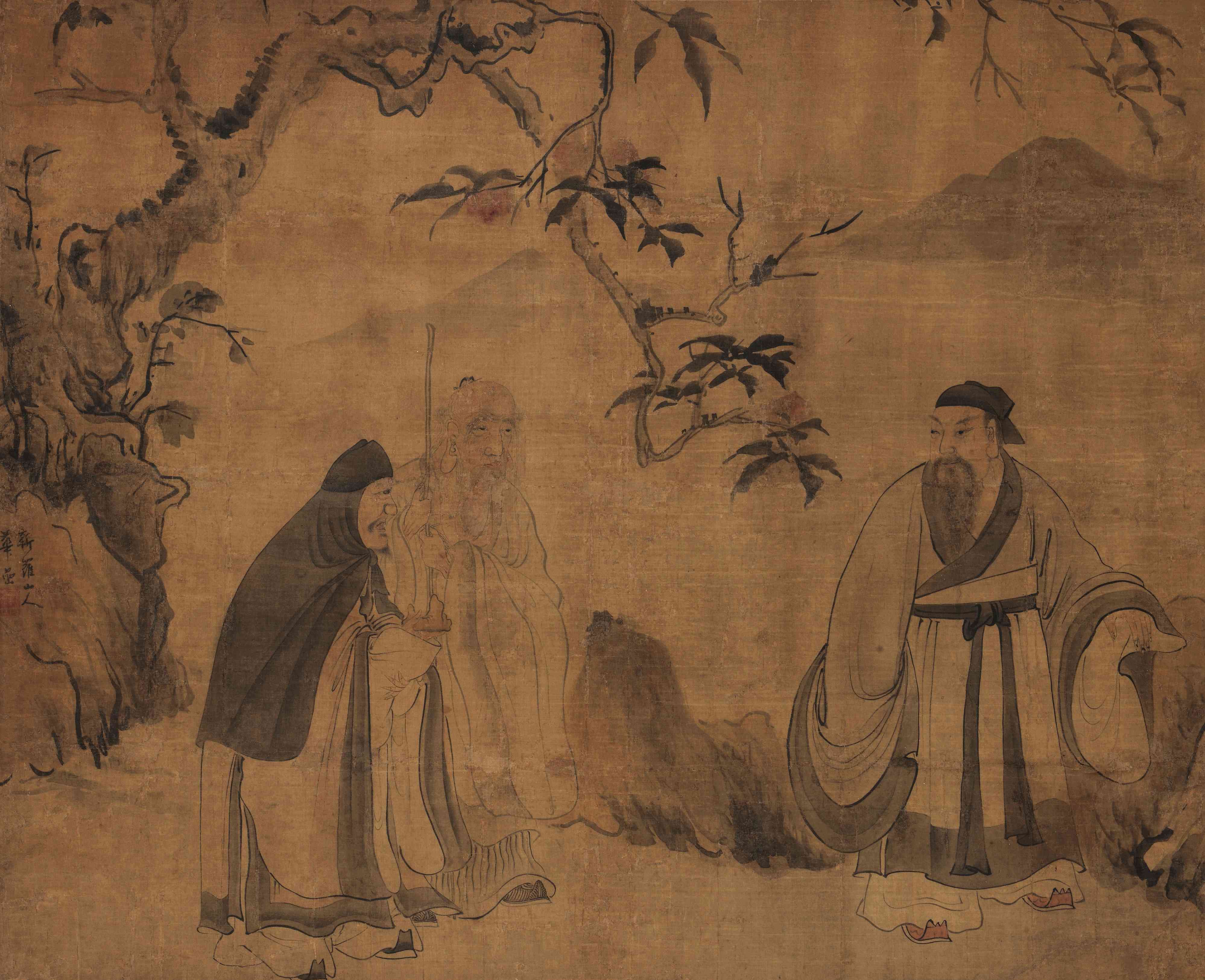 《中国古代书画图目》第十二册著录,新罗清中一代画家,其影响延绵直至