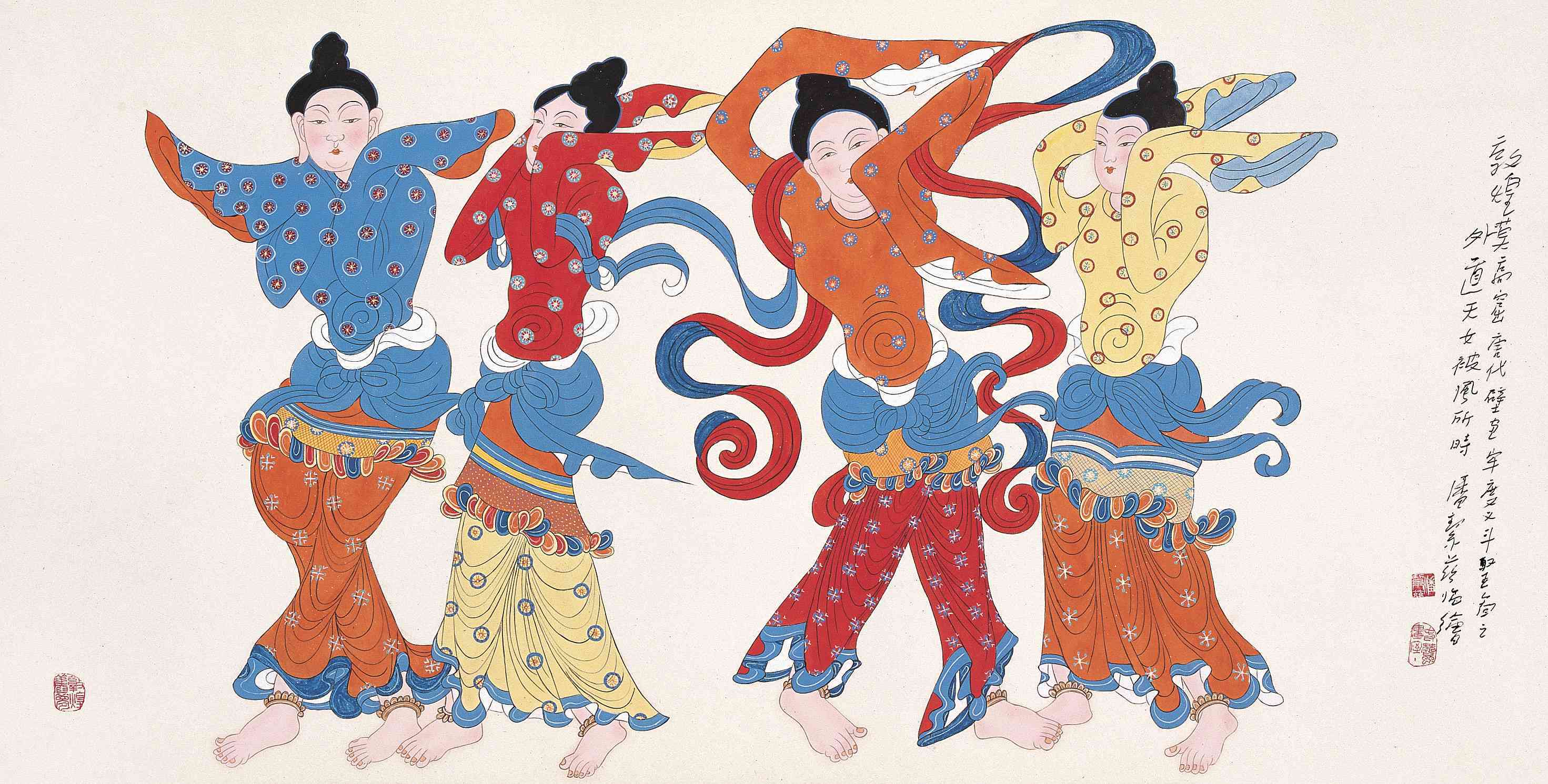 天女被风_天女被风图片,鉴赏,作品_新浪美术馆_新浪网