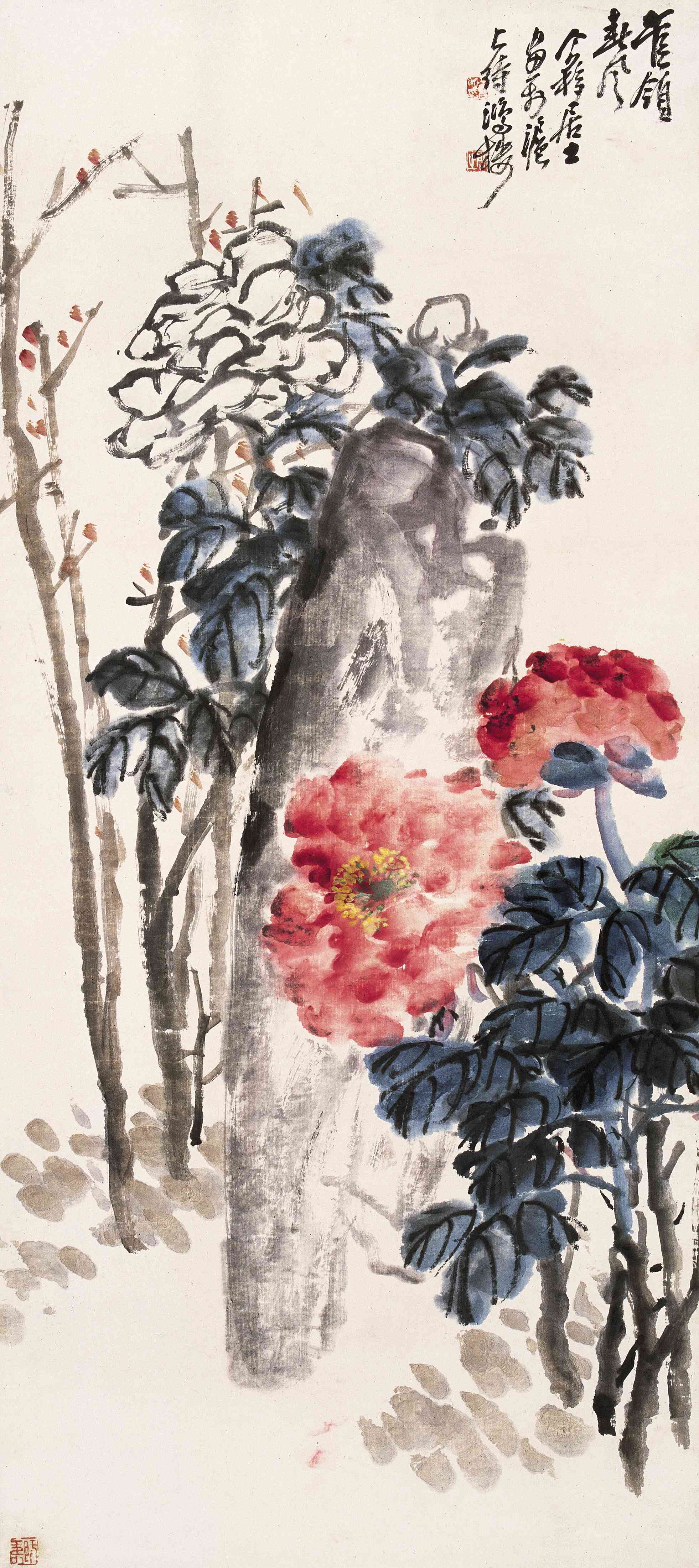 个簃居士画于沪上待鸿楼. 印文:王