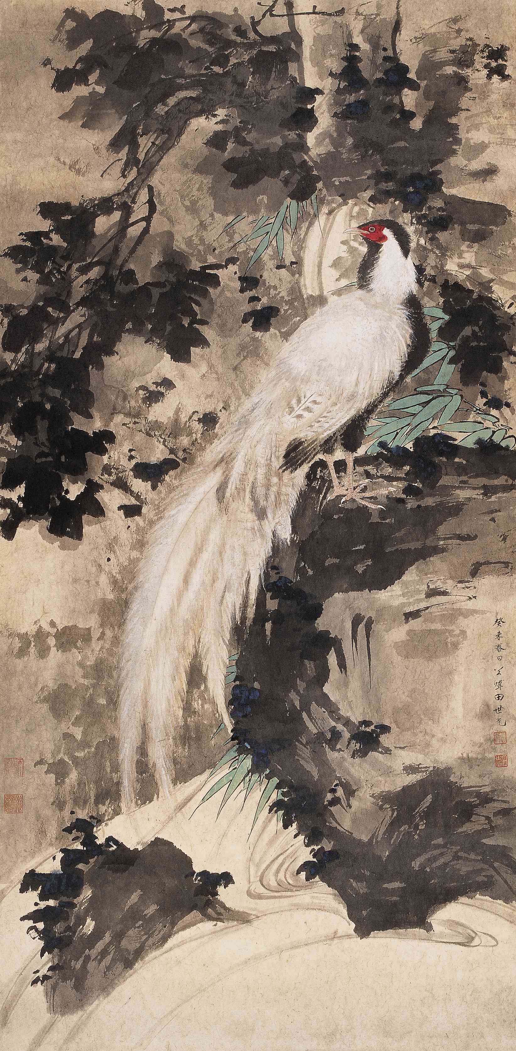 5×73.5cm款识:癸未春日公炜田世光.