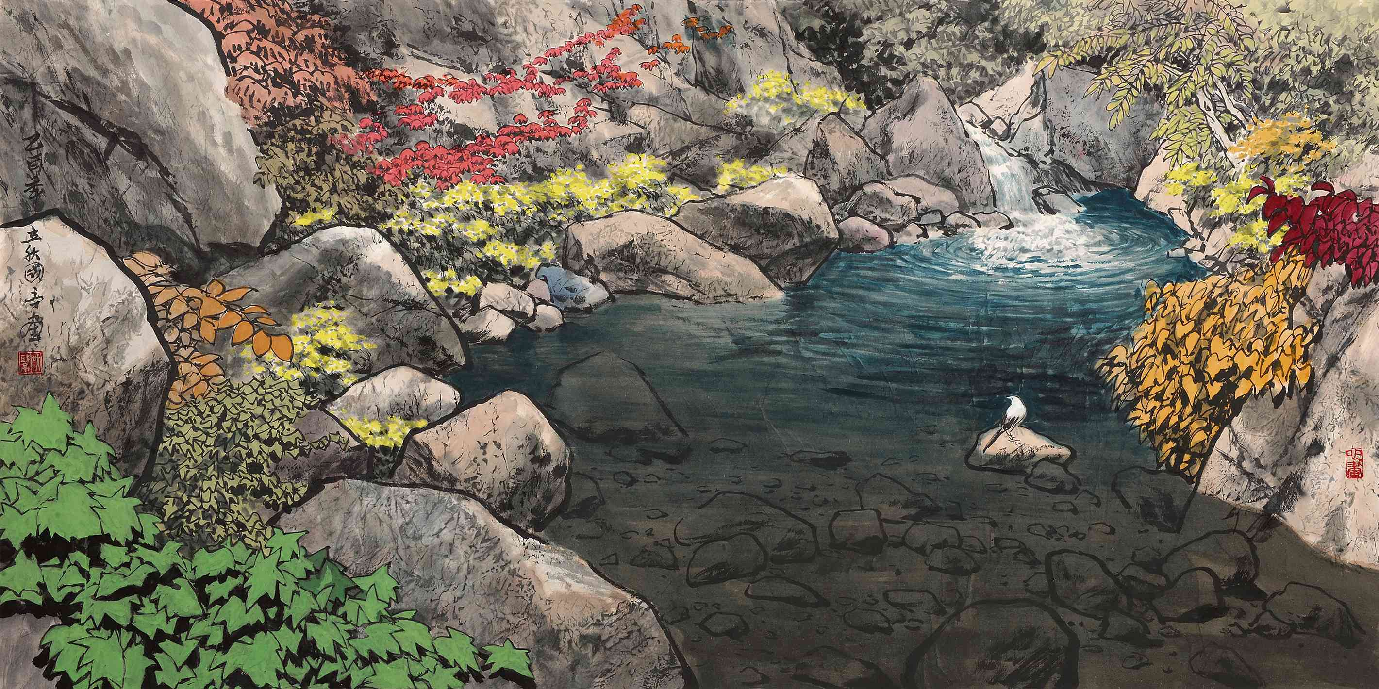 深山十月有声色_深山十月有声色图片,鉴赏,作品_新浪美术馆_新浪网