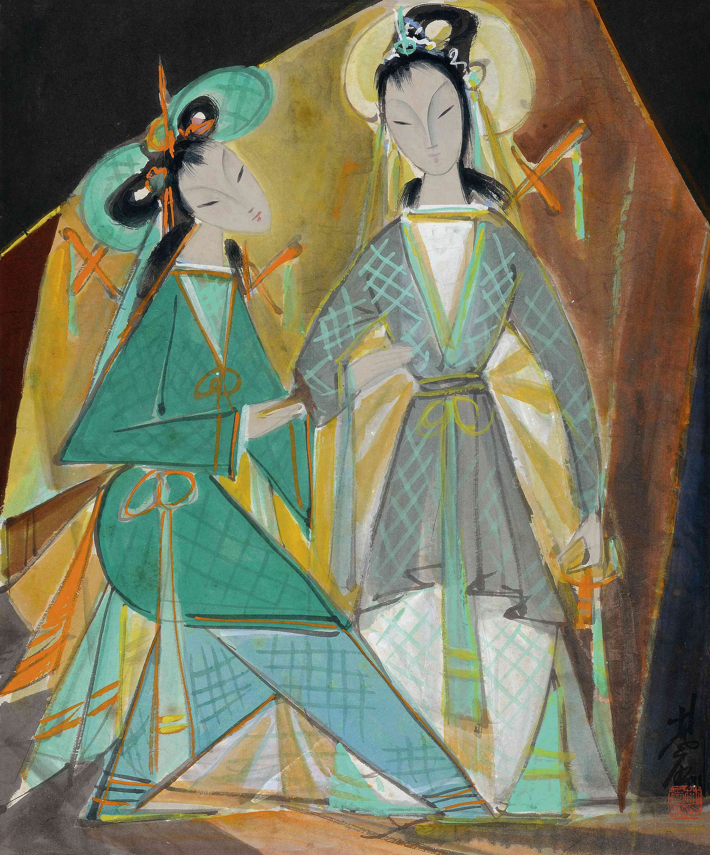 馆 国家博物馆 上海驰翰美术馆 德基美术馆尺寸:50×42cm 款识:林风眠