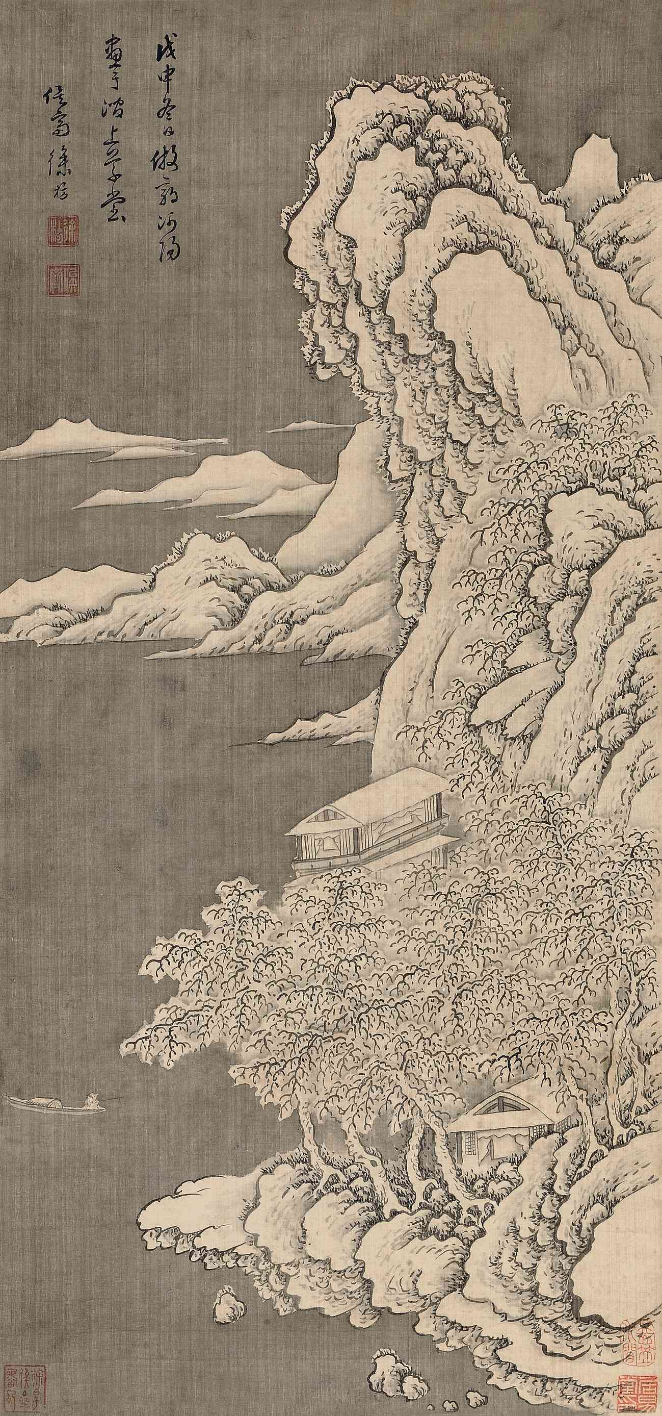 江上雪霁图_江上雪霁图图片,鉴赏,作品_新浪美术馆_新浪网