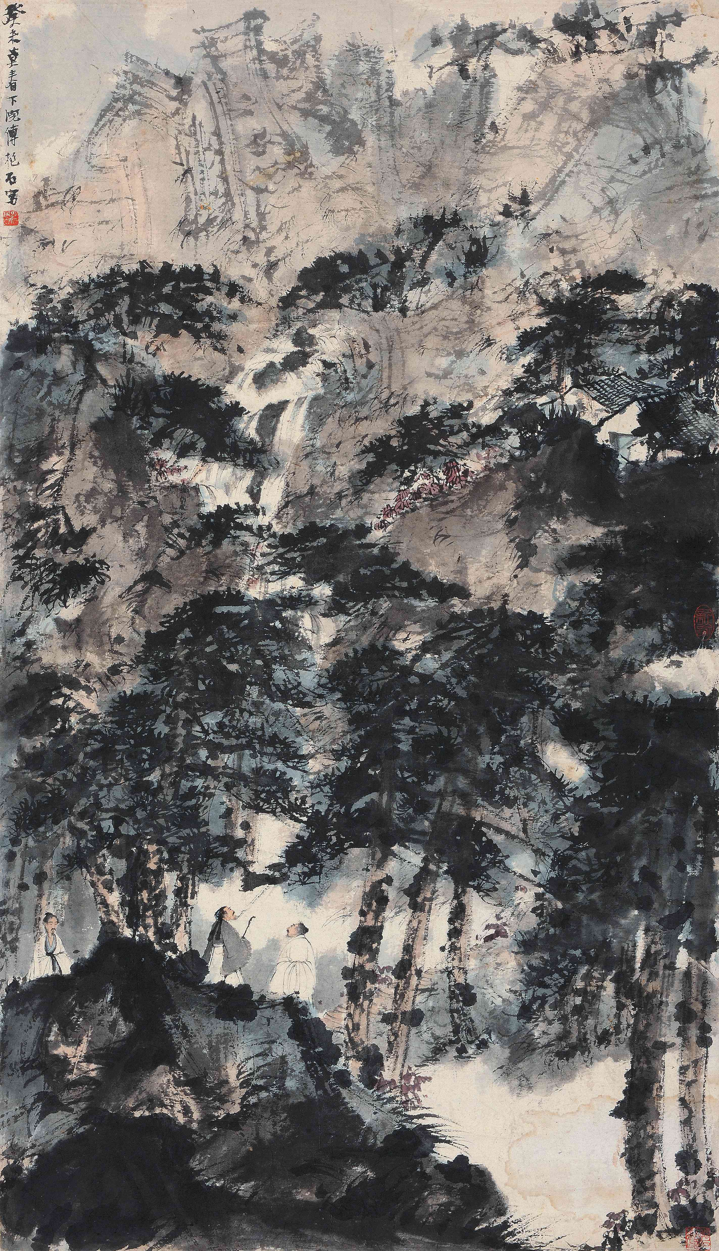 广东博物馆 何香凝美术馆尺寸:110×62cm 题识:癸未莫春下浣,傅抱石写