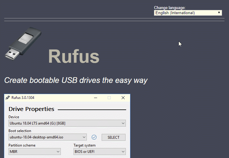 rufus是一款开源免费可以帮助格式化和创建可引导usb闪存盘的工具软件